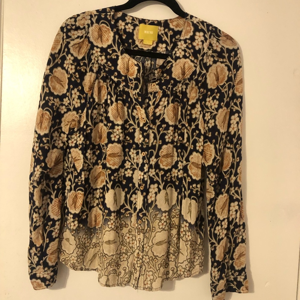 SZ M Maeve Anthropology brand blouse